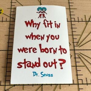 ❤️10/$10 STICKER SALE | 🆕 Dr. Suess Waterproof Vinyl Sticker